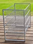 Korihylly harmaa 4 osaa - koko 45 x 53 x 70 cm - Säilytyslaatikot ja korit - 6405086016756 - 7