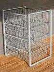 Korihylly harmaa 4 osaa - koko 45 x 53 x 70 cm - Säilytyslaatikot ja korit - 6405086016756 - 9