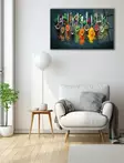 Koristeellinen karkaistu lasimaalaus, monivärinen, 46 x 72 cm, kestävä, tyylikäs, helppo asentaa - Taulut ja kehykset - 8683742945666 - 7