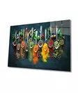 Koristeellinen karkaistu lasimaalaus, monivärinen, 46 x 72 cm, kestävä, tyylikäs, helppo asentaa - Taulut ja kehykset - 8683742945666 - 10