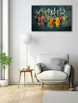 Koristeellinen karkaistu lasimaalaus, monivärinen, 46 x 72 cm, kestävä, tyylikäs, helppo asentaa - Taulut ja kehykset - 8683742945666 - 3