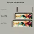 Koristeellinen kehystetty MDF-maalaus, monivärinen, 40 x 120 x 3,5 cm, elegantti, laadukas, näyttävä - Taulut ja kehykset - 8684283650606 - 5