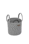 Koristeellinen Laatikko - Harmaa Antrasiitti, 100% Puuvillaa, Käsintehty, 25x50 cm, Elegantti Sisustuselementti - Säilytyslaatikot ja korit - 8683743770106 - 2