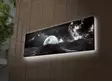 Koristeellinen LED-valaistu Suede-kangastaulu 30x90 cm - Monivärinen, 100% Puinen Kehys, Paristokäyttöinen - Taulut ja kehykset - 8681875452686 - 1