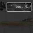 Koristeellinen LED-valaistu Suede-kangastaulu 30x90 cm - Monivärinen, 100% Puinen Kehys, Paristokäyttöinen - Taulut ja kehykset - 8681875452686 - 2