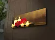 Koristeellinen LED-valaistu Suede-kangastaulu 30x90 cm - Monivärinen, Puukehys, Paristokäyttöinen, On/Off-kytkin - Taulut ja kehykset - 8681181295076 - 4