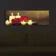 Koristeellinen LED-valaistu Suede-kangastaulu 30x90 cm - Monivärinen, Puukehys, Paristokäyttöinen, On/Off-kytkin - Taulut ja kehykset - 8681181295076 - 2