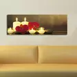 Koristeellinen LED-valaistu Suede-kangastaulu 30x90 cm - Monivärinen, Puukehys, Paristokäyttöinen, On/Off-kytkin - Taulut ja kehykset - 8681181295076 - 3