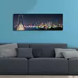 Koristeellinen LED-valaistu Suede-kangastaulu 30x90 cm - Monivärinen, Puukehys, Paristokäyttöinen, On/Off-kytkin - Taulut ja kehykset - 8681181295106 - 3