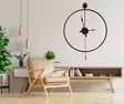 Koristeellinen Metallinen SeinäKello Musta 58x80x7 cm - Tyylikäs ja Kestävä Sisustuselementti Kodin Kaunistamiseen - Seinäkellot - 8684282802686 - 3