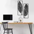 Koristeellinen Metallinen Seinäkoriste, Musta, 100% Metalli, 1,5 mm Paksuus, 24x73 cm (2 kpl), Helppo Asennus - Koristeet, koriste-esineet - 8682870318236 - 2