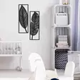 Koristeellinen Metallinen Seinäkoriste, Musta, 100% Metalli, 1,5 mm Paksuus, 24x73 cm (2 kpl), Helppo Asennus - Koristeet, koriste-esineet - 8682870318236 - 6