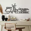 Koristeellinen Metallinen Seinäkoriste, Musta, 100% Metalli, 60x25 cm, Helppo Asentaa, Kestävä ja Tyylikäs Sisustuselementti - Koristeet, koriste-esineet - 8684282360506 - 2