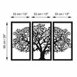 Koristeellinen Musta Puinen Seinäkoriste 66x105 cm - Tyylikäs Sisustuselementti 100% Puuta, Suojattu Pakkaus - Koristeet, koriste-esineet - 8681875826876 - 5