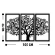 Koristeellinen Musta Puinen Seinäkoriste 66x105 cm - Tyylikäs Sisustuselementti 100% Puuta, Suojattu Pakkaus - Koristeet, koriste-esineet - 8681875826876 - 3