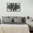 Koristeellinen Musta Puinen Seinäkoriste 66x105 cm - Tyylikäs Sisustuselementti 100% Puuta, Suojattu Pakkaus - Koristeet, koriste-esineet - 8681875826876 - 4