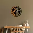 Koristeellinen Puinen SeinäKello - 100% Puu, 56x3x56 cm, Pähkinä Musta, Hiljainen Mekanismi, Helppo Asennus - Seinäkellot - 8683743263646 - 3