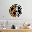 Koristeellinen Puinen SeinäKello - 100% Puu, 56x3x56 cm, Pähkinä Musta, Hiljainen Mekanismi, Helppo Asennus - Seinäkellot - 8683743263646 - 2