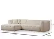 Kulmasohva, beige, 300x150 cm, mukava, kestävä, tyylikäs - Sohvat - 8683742673866 - 7