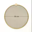 Kultainen 100% Metalli Peili 60x60 cm - Moderni ja Tyylikäs Sisustuselementti Seinälle, Valmiiksi Koottu - Peilit - 8682870558656 - 9