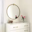 Kultainen 100% Metalli Peili 60x60 cm - Moderni ja Tyylikäs Sisustuselementti Seinälle, Valmiiksi Koottu - Peilit - 8682870558656 - 6