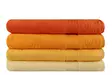 Kylpypyyhesetti (4 kpl), vaaleankeltainen keltainen vaalea oranssi oranssi, 70 x 140 cm, pehmeä, imukykyinen, kestävä - Pyyhkeet ja kylpytakit - 8681181631126 - 2