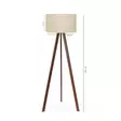 Lattiavalaisin, beige, 140 cm korkea, moderni, skandinaavinen - Lattia- ja pöytävalaisimet - 8682870259416 - 3