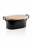 Leipälaatikko 100% Galvanoitu Musta 39x22x16 cm - Tyylikäs ja Kestävä Leipälaatikko Keittiöön - Päivittäiskeittiötarvikkeet - 8684283609826 - 1