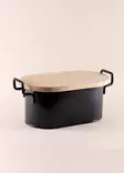 Leipälaatikko 100% Galvanoitu Musta 39x22x16 cm - Tyylikäs ja Kestävä Leipälaatikko Keittiöön - Päivittäiskeittiötarvikkeet - 8684283609826 - 5