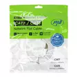 Litteä verkkokaapeli S/STP CAT7 PNI U7015W, Patch, 2 x RJ45, 4 paria johtoja, 32AWG, kupari, 10 Gbps, 600 MHz, 1,5 m, valkoinen - PNI tuotteet - 5949066538766 - 7