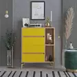 Moderni-Novelty Lipasto: Tammi Keltainen, 100% Melamiinipinnoitettu, 2 Vetolaatikkoa, Useita Hyllyjä, 70x40x86 cm - Lipastot ja senkit - 8682870658776 - 2