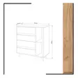 Moderni-Novelty Lipasto: Tammi Keltainen, 100% Melamiinipinnoitettu, 2 Vetolaatikkoa, Useita Hyllyjä, 70x40x86 cm - Lipastot ja senkit - 8682870658776 - 4