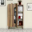 Monikäyttöinen Kaappi - Huonekalut - Pähkinä Sininen - 100% Melamiinipinnoitettu Lastulevy - 93x144x31,8 cm - Useita Hyllyjä - Kaapit ja lipastot - 8681875413106 - 4