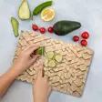 Monivärinen 100% Karkaistu Lasi Leikkuulauta 20x30 cm - Antibakteerinen, Helppo Puhdistaa, Liukumaton Silikoni - Keittiötyövälineet - 8684283727636 - 2