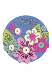 Monivärinen 60x60 cm Antibakteerinen Polyesterimatto - 3D Digipainatus, Konepestävä, Liukumaton, 8 mm Nukka - Pienet matot ja käytävämatot - 8682870648166 - 1