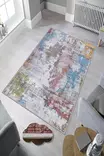 Monivärinen Antibakteerinen eteisen matto käytävämatto 80x150 cm - 3D Digitaalinen Painatus, Konepestävä, Liukumaton PVC-pohja - Pienet matot ja käytävämatot - 8682870571426 - 2