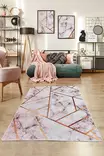 Monivärinen Antibakteerinen Konepestävä eteisen matto käytävämatto 120x150 cm - 100% Polyesteri, Luistamaton, Kestävä ja Helppohoitoinen - Suuret ja keskikokoiset matot - 8682870121126 - 2