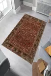Monivärinen eteisen matto käytävämatto 100x150 cm - Antibakteerinen, Ekologinen, Liukumaton, Konepestävä, 100% Polyesteri, 650 gr/m² - Suuret ja keskikokoiset matot - 8683342895606 - 2