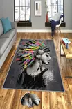 Monivärinen eteisen matto käytävämatto 80x150 cm - 100% Polyesteri, Antibakteerinen, Konepestävä, Liukumaton PVC-pohja, 3D-tulostus - Pienet matot ja käytävämatot - 8681875844986 - 2