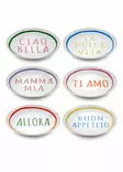 Monivärinen Jälkiruokalautasetti 6 kpl - 100% Posliini, Koko 20x20x2 cm, Astianpesukoneenkestävä, Ei Mikroaaltouuniin - Lautaset - 8684283782666 - 2