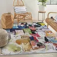 Monivärinen Konepestävä Antibakteerinen Matto 80x150 cm - Puuvilla/Polyesteri, Liukumaton, Konekudottu, 6 mm Paksuus - Pienet matot ja käytävämatot - 8683743510696 - 2