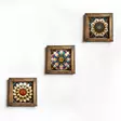 Monivärinen Koristeellinen Kehystetty MDF-Maalaus 3 kpl - 16x16x2 cm - UV-Painettu - 100% Kuusipuu Kehys - Taulut ja kehykset - 8684283650156 - 1