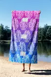 Monivärinen Rantapyyhe 90x150 cm - Ylellinen Mukavuus ja Kestävä Mikrokuitukangas 70% Polyesteri 30% Polyamidi - Pyyhkeet ja kylpytakit - 8684282666226 - 4