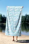 Monivärinen Rantapyyhe 90x150 cm - Ylellinen Mukavuus, Mikrofilamenttikangas, 70% Polyesteri / 30% Polyamidi - Pyyhkeet ja kylpytakit - 8684282666516 - 2