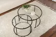 Musta 2-osainen sohvapöytäsarja - 100% karkaistu lasi, metallirunko, moderni muotoilu, 80x80x43 cm ja 60x60x39 cm - Sohvapöydät - 8683742475156 - 4