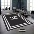 Musta Valkoinen Matto 80x150 cm - 100% Polyesteri, Antibakteerinen, Konepestävä, Liukumaton PVC Alusta - Pienet matot ja käytävämatot - 8683742607076 - 2