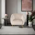 Nojatuoli, beige, 70 cm x 82 cm x 82 cm, mukava, kestävä - Nojatuolit - 8683742976066 - 2