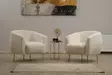 Nojatuoli, kerma, 70 cm x 82 cm x 80 cm, mukava, kestävä, tyylikäs - Nojatuolit - 8683342961806 - 3