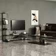 Olohuoneen Kalustesetti - Anthracite Musta - 100% Melamiinipinnoitettu Lastulevy - Metallirunko - Useita Hyllyjä - 3 Pakettia - Huonekalut - 8683742690146 - 3