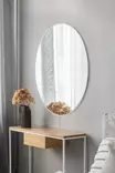 Peilikaappi LED-valaistuksella, Valkoinen, Särkymätön 5mm Akryylipeili MDF-taustalla, 40x60cm, 12V Neonraita - Peilit - 8684282468806 - 5